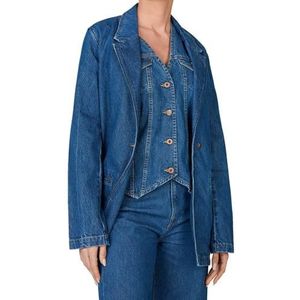 Pepe Jeans Dames Mabel, jas, blauw, XL, Blauw (Denim), XL