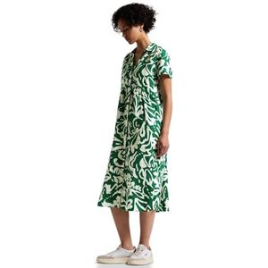 Street One - Midi-Jurk - Gedessineerd - Linnen - Met Overhemdkraag