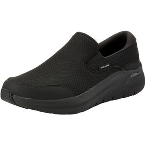 Skechers Arch Fit 2.0 Vallo Slip-On voor heren, Zwart/Zwart, 46 EU