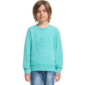 Inter Embossed Collection, Sweatshirt met ronde hals, uniseks, turquoise, 8Y