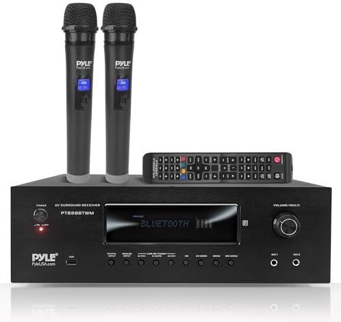 Pyle - Karaoke Bluetooth Audio Verstärker - Zwart - Stereoversterker