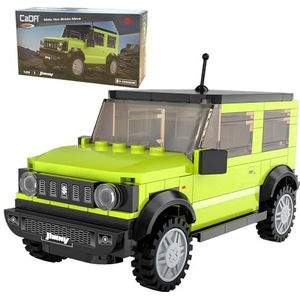 JAMARA 402865 CADA Suzuki Jimny 1:24 Bricks, technische speelgoed voor kinderen vanaf 8 jaar, cadeau voor kinderen, set van klembouwstenen, bevordert fijne motoriek en technisch begrip