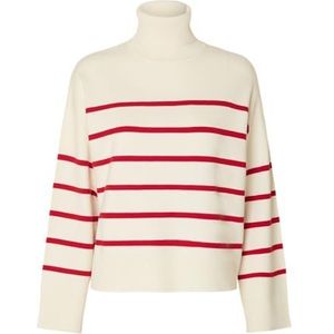 SELECTED - SLFKAMMA - Trui - Crème / Vuurrood