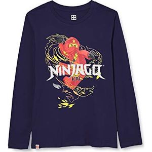 LEGO Jongens Mwj shirt met lange mouwen Ninjago T-shirt, 590 Dark Navy, 92 cm
