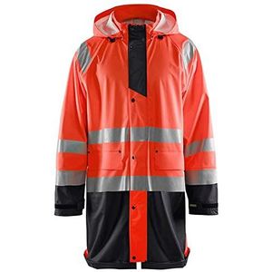 High Vis regenjas 1 geel/marineblauw, Large, rood/zwart.