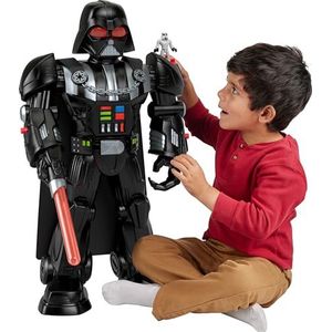 Fisher-Price Imaginext STAR WARS Darth Vader Bot, speelgoed van ruim 60 cm, met licht, geluid en stormtroeper, metalen sleutelfiguur, vanaf 3 jaar, HXG51