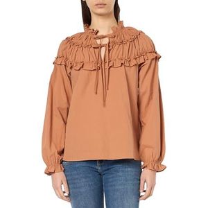 DreiMaster Vintage Damesblouse 37326325-DR05, lichtroest, S, Licht roest, S