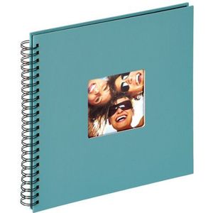 walther design fotoalbum petrol groen 30 x 30 cm spiraalalbum met omslaguitsparing, Fun SA-110-K