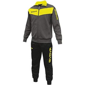 GIVOVA TR018F Visa Overall Unisex - volwassenen, donkergrijs/neongeel, XS