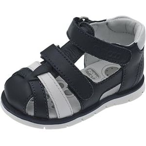 Chicco, Sandalen voor meisjes en jongens, met dubbele klittenbandsluiting, schoenen voor meisjes en jongens, gemaakt in Italië, Blauw, 19 EU