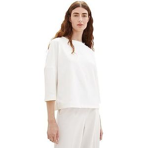 TOM TAILOR Sweatshirt voor dames, 10315 - Whisper White, XXL