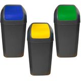 Vuilnisbak - Zwart - Kunststof - 30 Liter