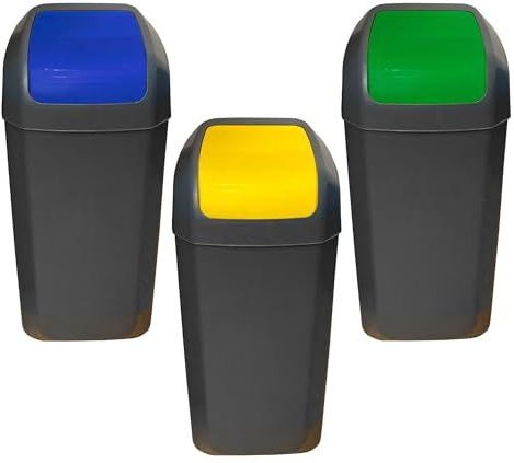 Vuilnisbak - Zwart - Kunststof - 30 Liter