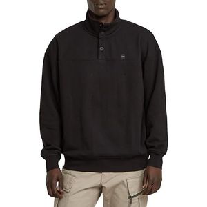 G-STAR RAW Heren Snap Button Loose Sw Sweatshirt, Zwart (Dk Black D26306-d566-6484), L