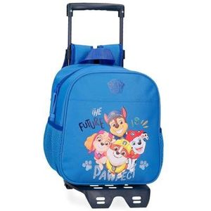 Joumma Paw Patrol Paw Patrol Rugzak met trolley, blauw, 23 x 25 x 10 cm, polyester, 5,25 l, Blauw, Eén maat, kleuterrugzak met trolley