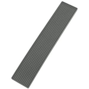 Afdruipmat Slim, extra smalle rubberen mat met noppenstructuur voor het drogen van servies en glazen, spoelbakmat van hoogwaardig kunststof, vaatwasmachinebestendig, 8 x 42 cm, grijs