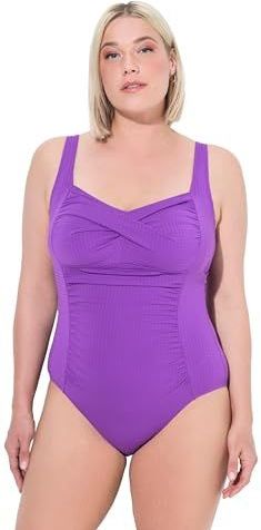 Ulla Popken - Badpak - Lila - Effen - Full Cup