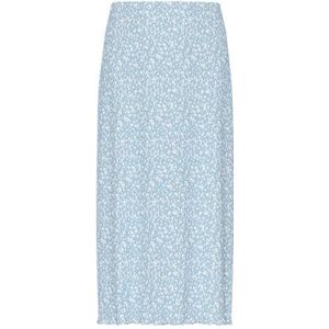 PIECES Pcflora Hw Midi Skirt Bc, Cashmere Blue, L