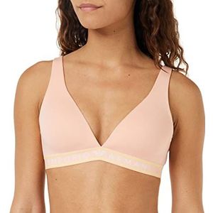 Emporio Armani Women's Iconic Logo Band BH Gevoerde BH voor dames, Abrikoos, L