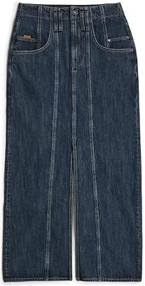 G-Star RAW Viktoria Moto Long Rok, blauw (Worn in Indigo Gear D25289-d762-g852), 26W