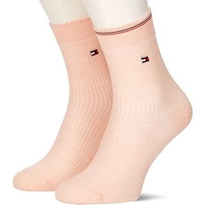 Tommy Hilfiger Tecel Rib Short Sock voor dames, perzik, 35/38 EU