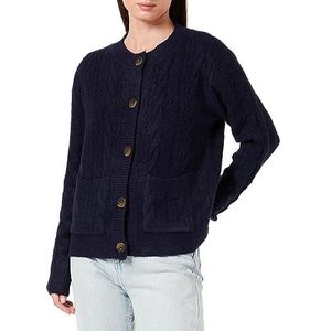 TILDEN Dames gebreide jas met knopen 39431309, marine, XS/S, marineblauw, XS/S
