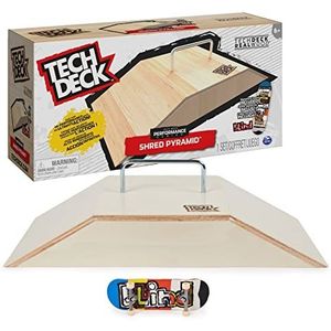 Tech Deck Performance Series - Shred Pyramid-set met metalen rail en uniek Blind-fingerboard - gemaakt met echt hout