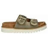 Merk - Muiltjes - Effen - Imitatieleer - Anatomisch Voetbed