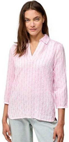 CECIL - Gestreepte Blouse - Lichtblauw - Katoenmix