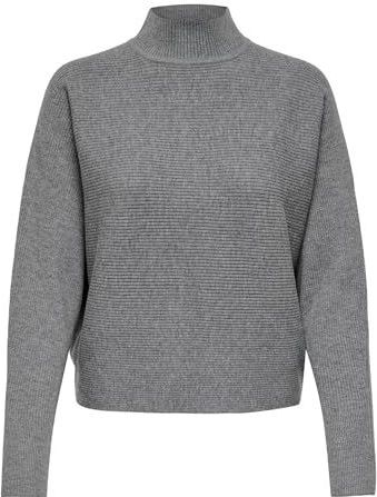 Jacqueline de Yong - Jdyprime Life Hn Bat. Pull. Knt - Trui - Medium Grey Melange