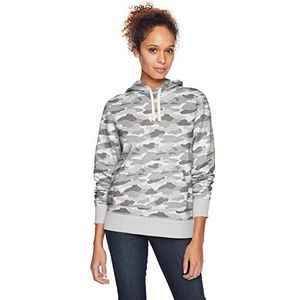 Amazon Essentials Women's Fleecetrui met capuchon (verkrijgbaar in grote maten), Grijs Camo, XS