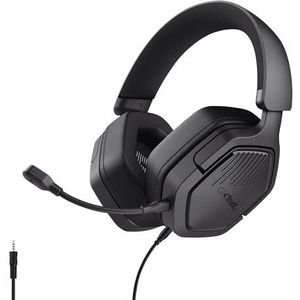 GXTrust 1492 Ravox Bedrade Gaming Headset PS5 PS4 Switch PC Xbox Mobile, 3.5mm Audio Jack, 50mm Drivers, Koptelefoon met Verstelbare Hoofdband, Gamer Headphones met Afneembare Microfoon, Zwart