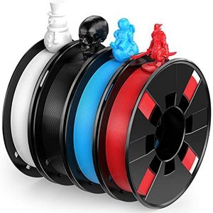 ENTINA 4 Kleuren PLA 3D Printer Filament voor Tina 2, Dimensionale Nauwkeurigheid +/- 0.02mm, 1.75MM 200G 3D Printer Filament Bundel voor 3D-printers