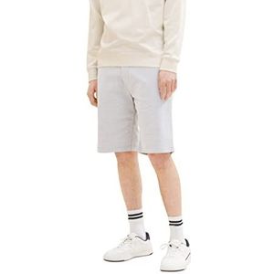 TOM TAILOR Denim Heren 1037121 Bermuda Shorts, 29315-Grey White Dobby, M, 29315 - Grijs Wit Dobby, M