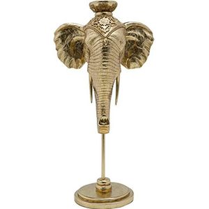 Kare Design kandelaar Elephant Head, kandelaar, olifantenkop, goud, artikelhoogte 49 cm