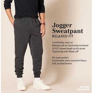 Amazon Essentials Fleece joggingbroek voor heren, grijs camo, klein