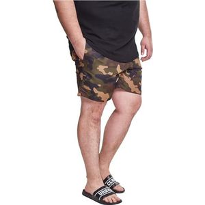 Urban Classics - Camo Block - Zwembroek - Meerkleurig - Sneldrogend Materiaal