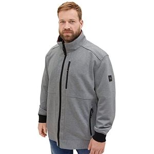 TOM TAILOR Heren 1038572 Plussize Jacket, 31571-Steel Knitted Structure, 3XL, 31571 - Stalen gebreide structuur, 3XL