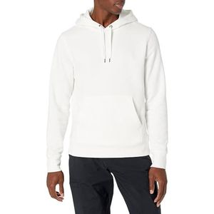 Amazon Essentials Men's Fleecetrui met capuchon (verkrijgbaar in grote en lange maten), Helder wit, L