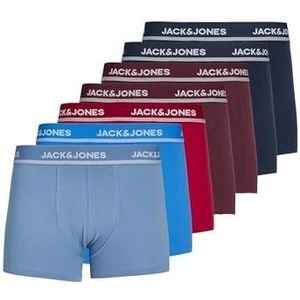 JACK & JONES Boxershorts voor heren, Navy Blazer/Pack: Navy Blazer - Aster Blue - Silver Lake Blue - Cabaernet - Barbados Cherry, L
