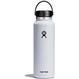 HYDRO FLASK - Waterfles van 1180 ml - Vacuüm Geïsoleerde Roestvrij Stalen Drinkfles met Lekvrije Flex Cap en Handgreep - Dubbelwandige Herbruikbare Fles - BPA-vrij - Brede Opening - White