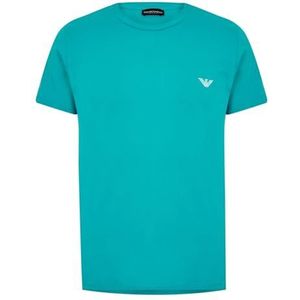 Emporio Armani Swimwear Heren Emporio Armani Denim Taping Crew Neck T-shirt, Turquoise, S, turquoise, S