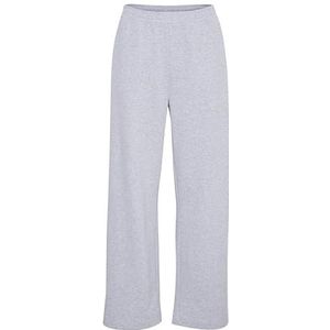 KAFFE Damessweatpants met hoge taille, brede banden, elastische taillezakken, Grijs melange, L