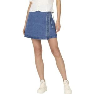 ONLY Onlvilla Wrap Tie Skirt DNM Gua wikkelrok voor dames, blauw (light blue denim), S
