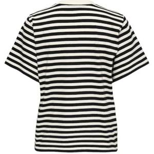 Only Livina wit gestreept T-shirt met korte mouwen voor dames, Verschillende kleuren., XL