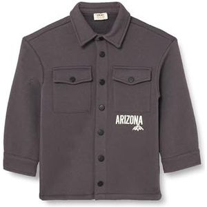 Koton Boys's Shirt Neck Flap Pocket Geborduurd Detail Soft Interior Sweatshirt, antraciet (939), 7-8 Jaar