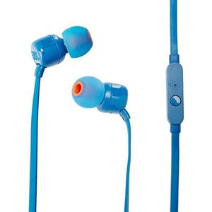 JBL T110 Pure Bass in-ear hoofdtelefoon, blauw