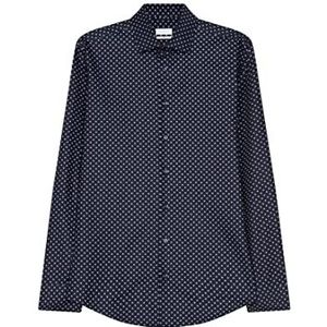 Seidensticker Heren 65550 Hemd, donkerblauw, 36