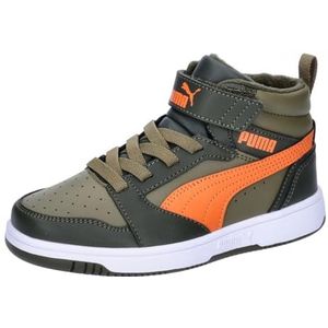 PUMA Unisex Rebound V6 Mid WTR Ac+ Ps Sneaker voor kinderen, Dark Olive Ahornsiroop PUMA Olive, 10 UK Child