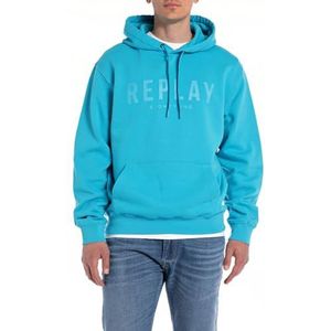 Replay Heren hoodie regular fit, 957 Turquoise, XS